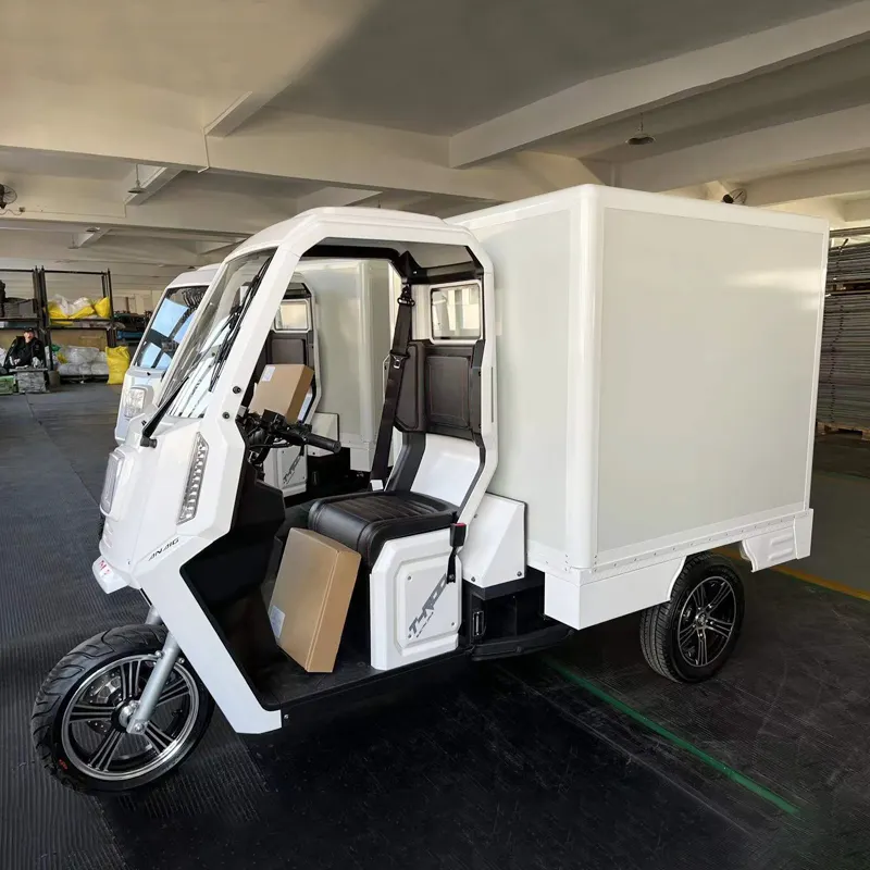 Triciclo eléctrico con Motor de 72v y 3000w, triciclos de carga cerrada exprés, Tuk