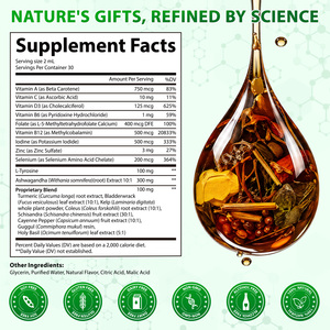 Integratore Liquido per il Supporto della Tiroide, Vegano, Senza Alcool, 60ml, <span class=keywords><strong>con</strong></span> Selenio, <span class=keywords><strong>Zinco</strong></span>, Iodio e Vitamine, Etichetta Privata all'Ingrosso - Product Image 4