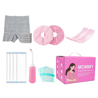 Kit Essentiel de Récupération Post-partum pour Nouvelles Mamans : Bouteille de Lavage Périnéal Confortable en Tissu Non-Tissé Ultra Doux et Maille Extensible Jetable