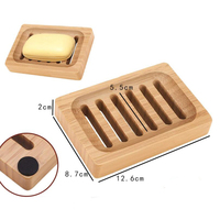 Porte-savon en bois écologique, simple, antidérapant, naturel, avec égouttoir, économiseur de savon