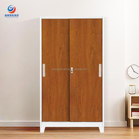 Armoire industrielle en acier autoportante, minimaliste, robuste, en métal, avec ventilation, durable, pour le rangement des vêtements