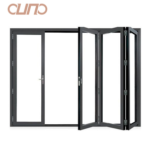 Porte Pieghevoli Verticali Automatiche OUNA Senza Telaio Sistema di Porte in Vetro Pieghevoli Interne in Alluminio per Casa - Product Image 1