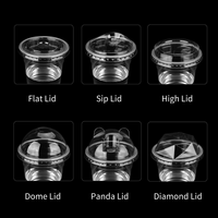 Gobelets jetables en PP transparent en forme de U, personnalisables avec logo, 500 ml, 360 ml, 700 ml, pour boissons chaudes et froides, ZFCUP