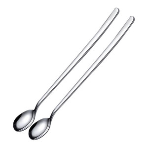 304 Stainless Steel Stirring Spoon 24Cm Extra Long Cocktail Spoon For Milk Tea Coffee Ice Stirrer Durable Solid Color - Product Image 5