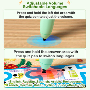 Penna Educativa per Bambini con <span class=keywords><strong>Puzzle</strong></span>, Giocattolo Intelligente per l'Apprendimento dell'<span class=keywords><strong>Inglese</strong></span> e lo Sviluppo del Senso Comune - Product Image 5