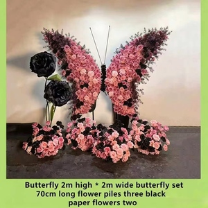 Giant Silk Butterfly Floral Arrangement Romantic Decor for Hotel Birthday Party Restaurant Check-In & Proposal Scene Ornaments - Product Image 3