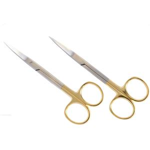 Tijera de Iris recta curvada para cirugía quirúrgica BASE DE vestidor de sala médica profesional - Product Image 1