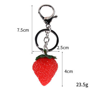 Strawberry Model Pendant Keyring <b>Key</b> Ring Bag Charm Jewellery Christmas Birthday Gift Keychains <b>Key</b> <b>Chain</b> <b>Key</b> Ring Holder - Product Image 6