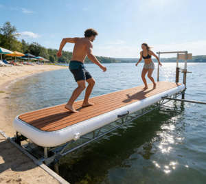 Passerelle gonflable flottante en Drop Stitch pour accès aux yachts, bateaux et marinas - Product Image 2