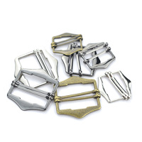 Boucle à glissière réglable et personnalisée en alliage de Zinc, glissière carrée avec broche de 20Mm 40Mm