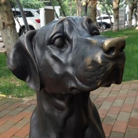 Statue grandeur nature de Bouledogue Allemand, décoration artistique, artisanat en métal, décoration de jardin, Danemark, sculptures de chien en bronze debout