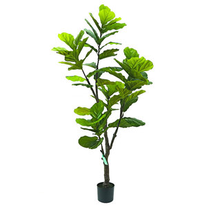 Plante artificielle Zhi Ji Ficus lyrata 210 cm de haut, simulation réaliste, décoration intérieure au sol - Product Image 2