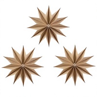 EASY JOY Étoiles en papier brun à 12 branches de 12 pouces, décorations rustiques traditionnelles pour Noël, à suspendre à l'arbre ou au plafond, pour mariages