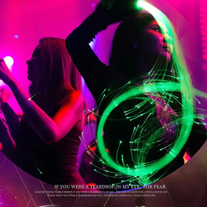 Látigo de Baile de Fibra Óptica Luminosa de 7 Colores - Látigo de Baile para Transmisión en Vivo / Discoteca / Ambiente de Bar - Colorido y Fluido - Product Image 1