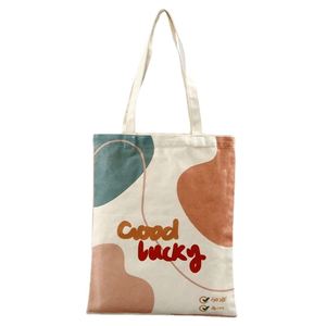 Sacs de plage surdimensionnés en toile de coton, sacs artistiques tendance, faits main, avec logo personnalisé imprimé, poche, fermeture éclair, poignée non tissée, soie - Product Image 4
