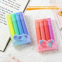 Ensemble de 16 stylos fluorescents à pointe oblique créative pour étudiants, avec impression UV, pour journal créatif et peinture, emballage en boîte