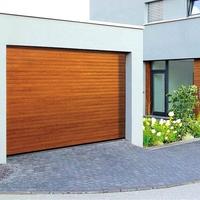 Grão de madeira cor pó revestimento preço de fábrica alumínio elétrico rolamento da porta da garagem