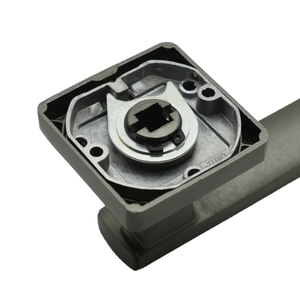 Poignée de <span class=keywords><strong>porte</strong></span> intérieure <span class=keywords><strong>sectionnelle</strong></span> en alliage d'aluminium noir, durable, à clé, installation facile, finition électrolytique - Product Image 4
