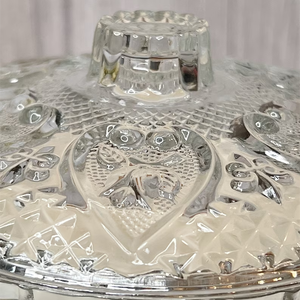 Pha Lê Handmade Nến Thủy Tinh Holderstick Sang Trọng Rỗng Vòng Gân <span class=keywords><strong>Geo</strong></span> Cắt Kẹo Quà Tặng Lưu Trữ Nến Thủy Tinh Lọ Với Thủy Tinh Nắp - Product Image 5