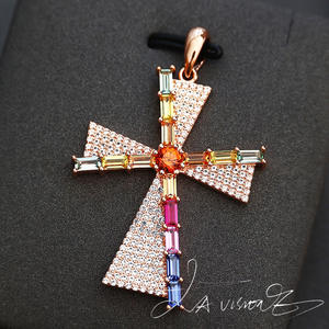 Pendentif unisexe en argent 925 incrusté d'onyx, série Counterattack Hip Hop - Product Image 2