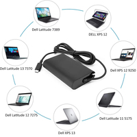 Pengisi Daya Laptop Adaptor Daya AC USB Tipe C 65W 45W untuk XPS 13 9380 9370 9365 9360 9350 LA65NM170 2YKOF 02YKOF CE/FCC