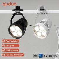 Spot LED COB de plafond commercial mobile à fixation par pince, installation facile, pour marché nocturne et hall, 25W 35W 40W 45W 60W