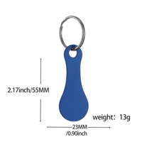 Porte-clés coloré en acier inoxydable de style américain pour jetons de chariot de supermarché, cadeaux promotionnels