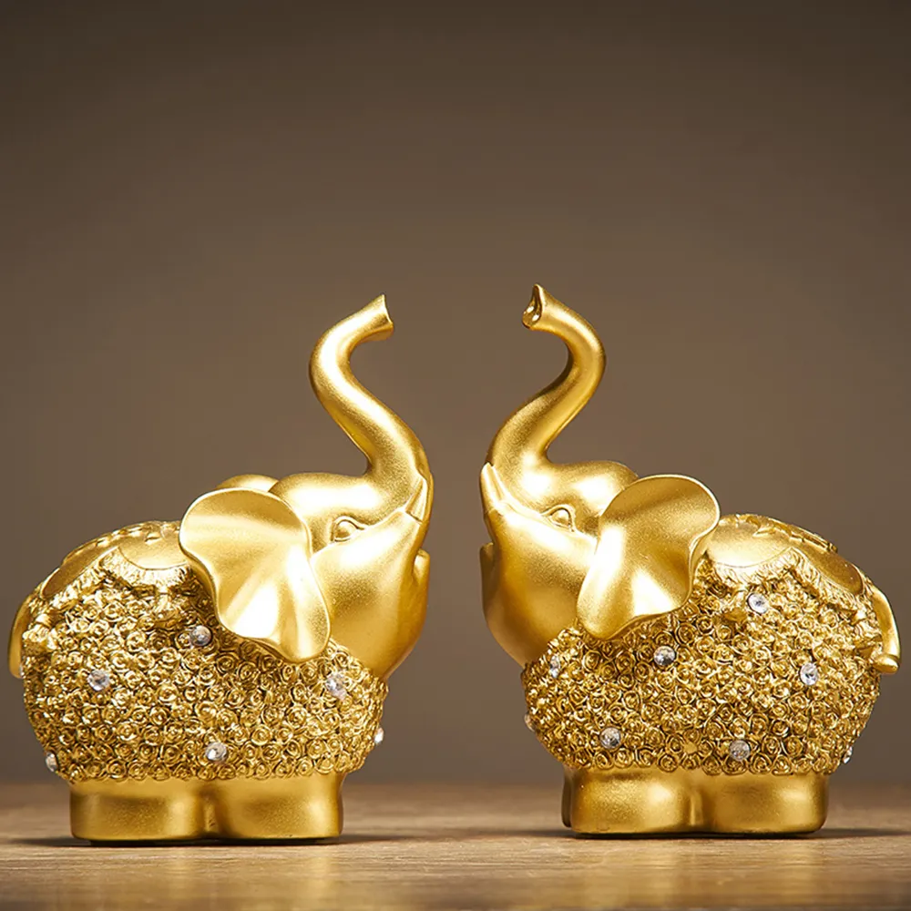 Figurine de riche et richesse en forme d'animal doré, Feng Shui de Style chinois, accessoire de décoration moderne, pour la maison ou le bureau, nouveauté