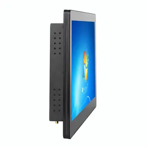 Vero Piatto Dello Schermo di Tocco di HD 10 Punti Capacitivo Da 15.6 Pollici Monitor raspberry pi Impermeabile IP65 parete di tocco monitor