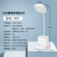 Lampe de chevet de style moderne, luxe, salon, chambre à coucher, vase à crayons, support, lampe de table de lecture avec lumière LED de bureau