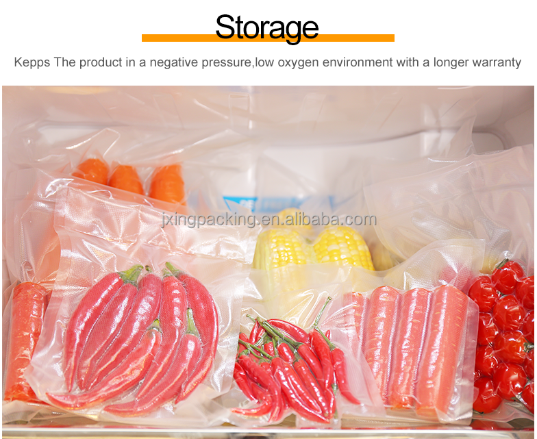 El nilón del bolso de vacío del grado del acondicionamiento de los alimentos del plástico transparente empaqueta el bolso de alta calidad del sellador del vacío para la comida