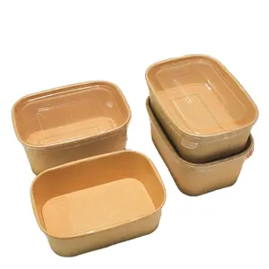 Einweg individuell bedruckte Verpackung herausnehmen Kraft Mittagessen Lebensmittel Papier box für Lebensmittel