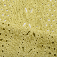 Tela de Encaje Elástica, Transpirable, Antiestática, Teñida y Arrugada, para Tops de Mujer y Niña, Ropa de Niño, Suministro de Fábrica