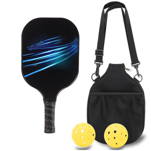 Juego de palas de Pickleball, 2 raquetas, 4 pelotas, bolsa de transporte de nailon, base de fibra de carbono antideslizante para deportes al aire libre - Product Image 5