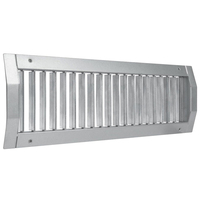 Grille de conduit spiralé avec joint en mousse d'étanchéité et lames de persiennes réglables pour systèmes de ventilation et de circulation d'air hermétiques CVC
