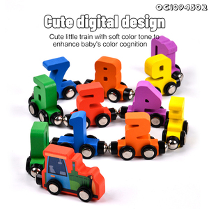 Đầy màu sắc sinh thái thân thiện Montessori và đầu giáo dục toán học trò chơi Bộ dụng cụ nhựa xây dựng khối đồ chơi số Train cho trẻ mẫu giáo - Product Image 4