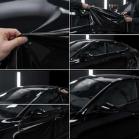 Film de protection de peinture (PPF) TPU auto-cicatrisant, anti-jaunissement, noir brillant, qualité supérieure 7,5 mil, fabriqué sur mesure en Guangdong pour voitures