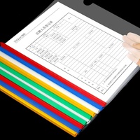 Protèges-documents en plastique transparent avec 5 couleurs de barres coulissantes pour dossiers de devoirs, dossiers de présentation, dossiers personnalisés
