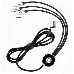 Promotional Gift Custom Glow LOGO Charging <b>Cable</b> LED Light up Multi Ports Phone <b>USB</b> <b>3</b> in 1 LED Charging <b>Cable</b> - Product Image 1