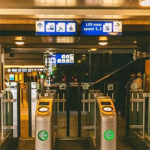 Panneaux directionnels de bureau de haute qualité pour le recyclage des billets et l'ajustement des tarifs, avec texte multilingue, conception personnalisée, pour métro - Product Image 3