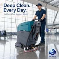 LM-W520 Autolaveuse commerciale autotractée pour aéroports et halls d'exposition |   Brosse de 520 mm, réservoirs de 70 L + 80 L, 3000 m²/h, 55 dB, garantie 1 an