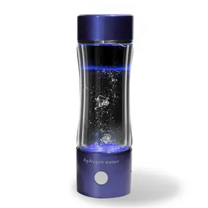 휴대용 여행 수소 풍부한 발전기 물 이오나이저 보틀 고 붕소 실리콘 더블 컵 백금 티타늄 합금 물 컵