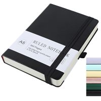 Carnet de notes pour écrire A5 180 feuilles 360 pages Carnet 100gsm Papier ligné Relié cuir Carnet 5,9'' X 8,4''