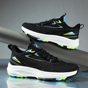 Chaussures d'été pour hommes style basketball, grande taille, avec coussin d'air intégral, sport décontracté, surface tissée respirante, style marche - Product Image 5