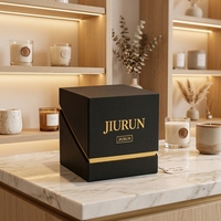 Boîte d'emballage en carton rigide personnalisée ISO9001, impression de design de boîte, estampage à chaud argenté de luxe, logo, emballage de bougie, boîte cadeau