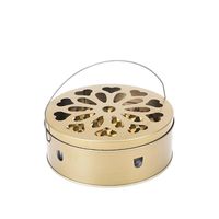 Support pour spirales anti-moustiques en acier inoxydable, ignifuge et anti-brûlure avec couvercle, compatible avec les encens chinois toutes saisons, pour usage domestique et extérieur