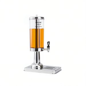 Distributeur de boissons D'OiFr 3L en acier inoxydable, récipient à boissons refroidies par glace pour thé, jus, usage commercial - Product Image 1