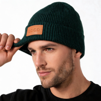 Fabricant de chapeaux d'hiver classiques avec logo brodé personnalisé, bonnets en acrylique noir de haute qualité pour hommes et femmes