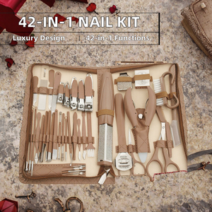 Kit de Cortauñas Profesional de Lujo 42 en 1, Portátil y Duradero, de Acero Inoxidable, Multifuncional, para Pedicura, Uso Adulto, Personalizado - Product Image 2