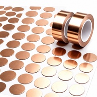 Puntos de Cobre Conductivos OEM, Pegatinas Decorativas para Vidrio, Puntos de Lámina de Cobre para Manualidades